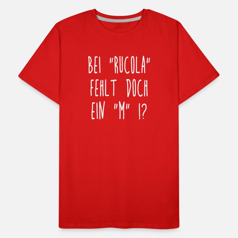 Isn't there an "m" missing in arugula? - Rum - Cola Rumcola Men's Premium Organic T-Shirt