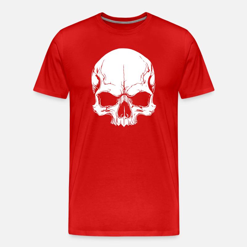 Cooles Schädel-Design - Männer Premium Bio T-Shirt - Rot