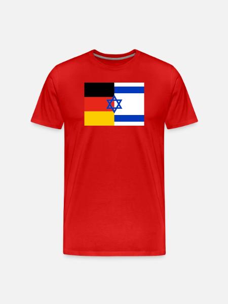 Flag Germany Israel - Men's Premium Organic T-Shirt - red