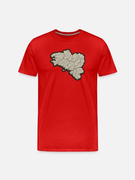 Brittany Pierre Map – Breton Identity & Pride - Men's Premium Organic T-Shirt - red