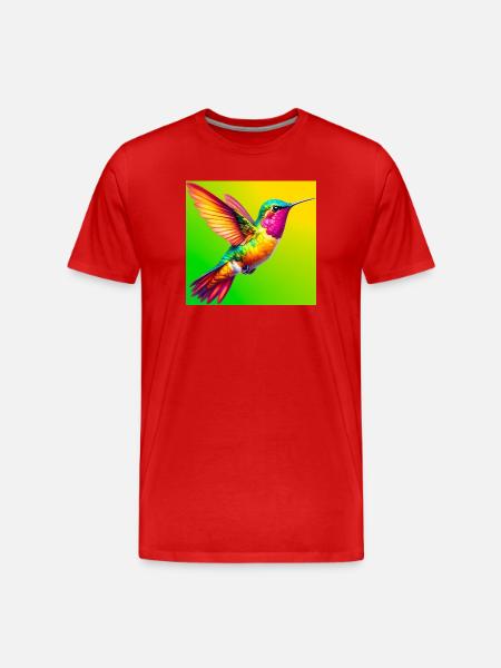 hummingbird - Men's Premium Organic T-Shirt - red