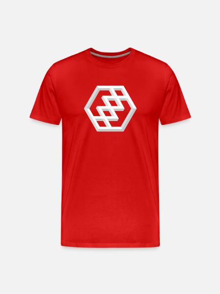 Abstract Geometric Pattern - Men's Premium Organic T-Shirt - red