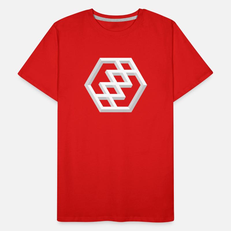 Abstraktes geometrisches Muster Männer Premium Bio T-Shirt