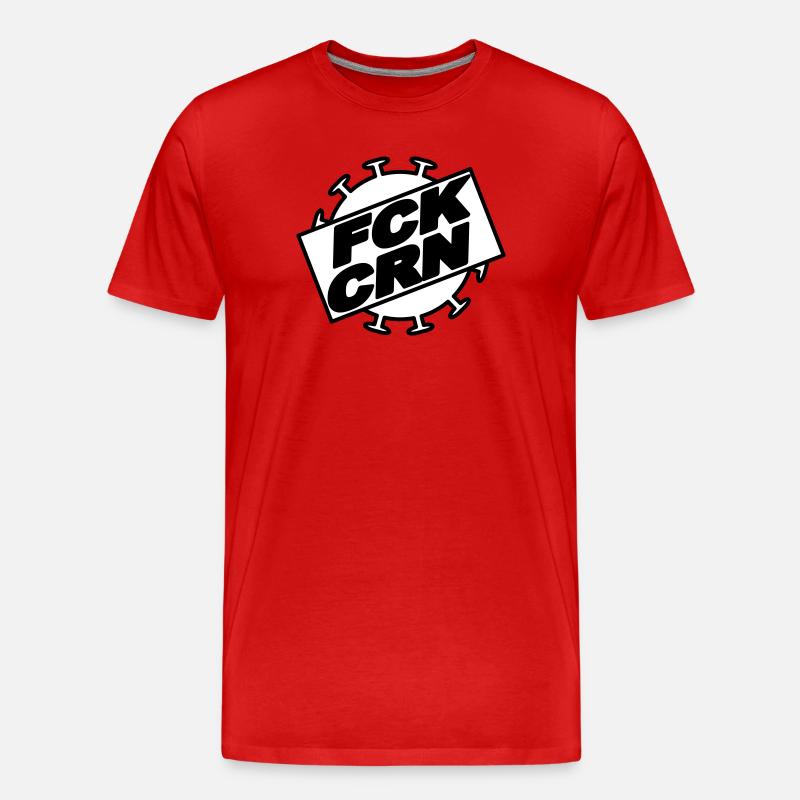 FCK_CRN_1 - Männer Premium Bio T-Shirt - Rot