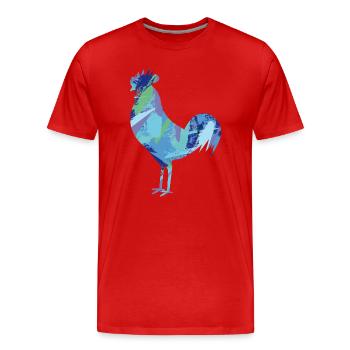 Abstract Watercolor Faucet - Men's Premium Organic T-Shirt - red - Front - Damien (186cm)