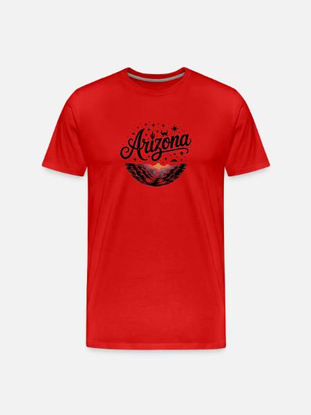 Arizona - Souvenir USA State Design - Men's Premium Organic T-Shirt - red