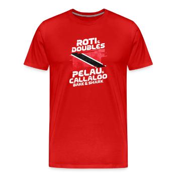 Trinité-et-Tobago - T-shirt bio Premium Homme - rouge - Devant - Damien (186cm)