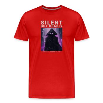 Silent But Deadly Phonk Dark Aesthetic - Männer Premium Bio T-Shirt - Rot - Vorne - Damien (186cm)
