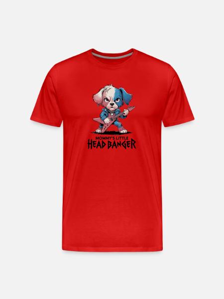 Rocking dog melody - Men's Premium Organic T-Shirt - red