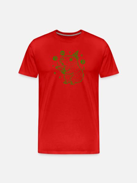 Party Capybara – Juggling Fun - Men's Premium Organic T-Shirt - red