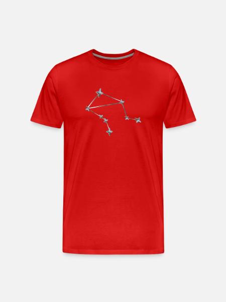 Libra Constellation – Metallic Zodiac - Men's Premium Organic T-Shirt - red