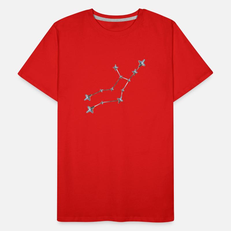 Constellation de la Vierge à l’aspect métallisé T-shirt bio Premium Homme