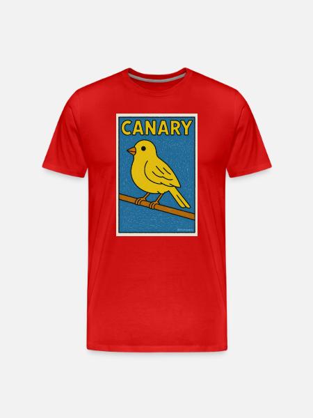 Illustration de canari - T-shirt bio Premium Homme - rouge