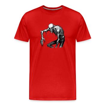 Nightmare Spooky Skeleton Masquerade - Men's Premium Organic T-Shirt - red - Front - Damien (186cm)