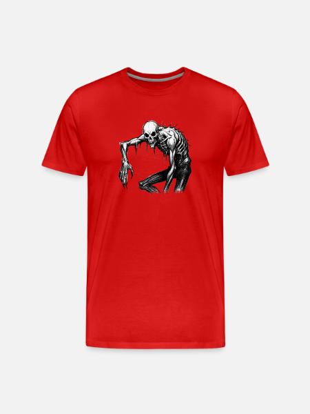 Nightmare Spooky Skeleton Masquerade - Men's Premium Organic T-Shirt - red