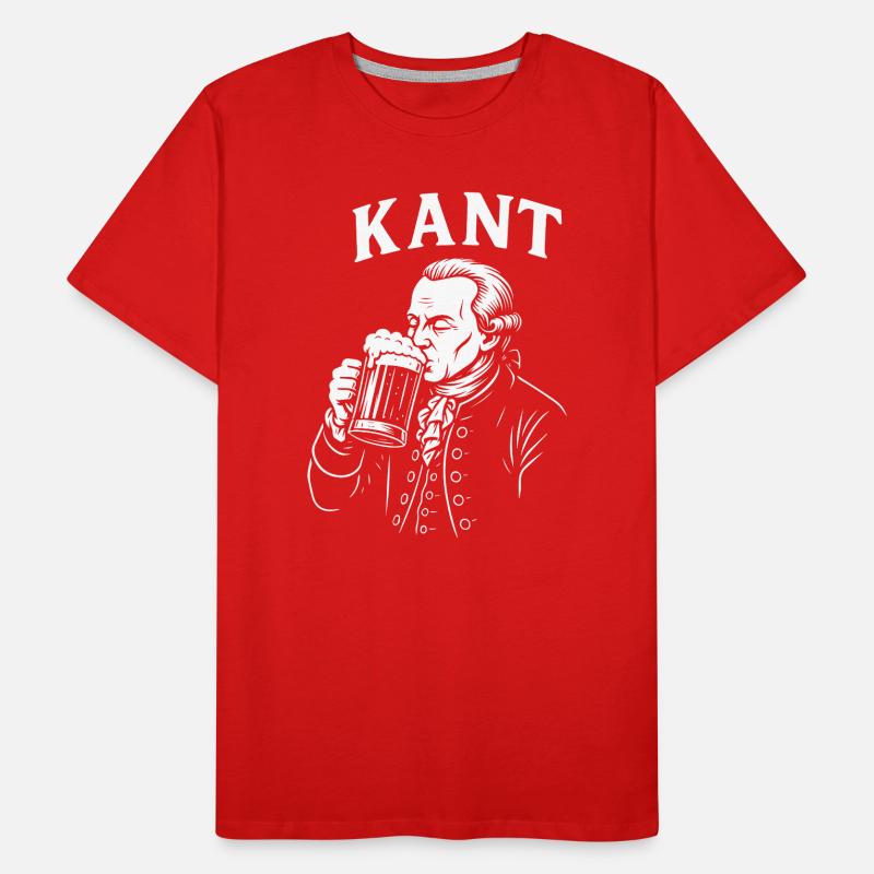 Kant drinking Enlightenment Beer gift Men's Premium Organic T-Shirt