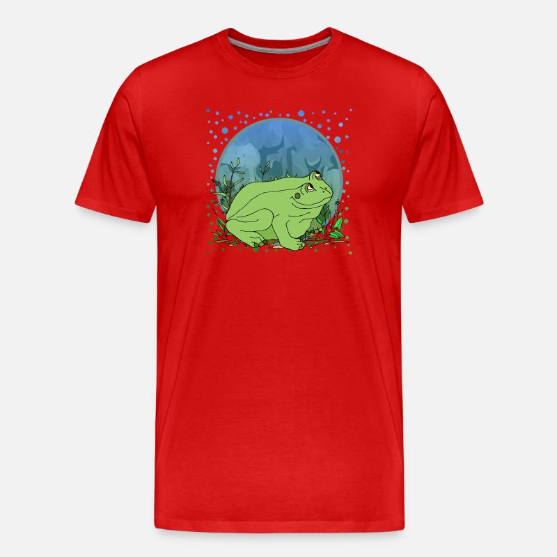 Frosch - Männer Premium Bio T-Shirt - Rot