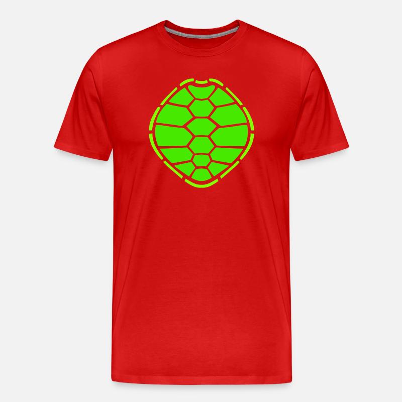 Turtle shell pattern turtle icon cool - Men's Premium Organic T-Shirt - red