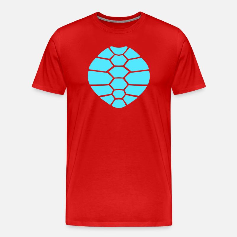 Turtle shell pattern turtle icon cool - Men's Premium Organic T-Shirt - red