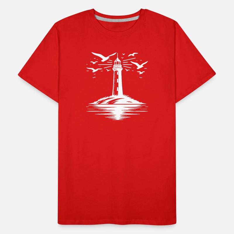 Lighthouse Tattoo Coastal Light for Coast Guard Men's Premium Organic T-Shirt