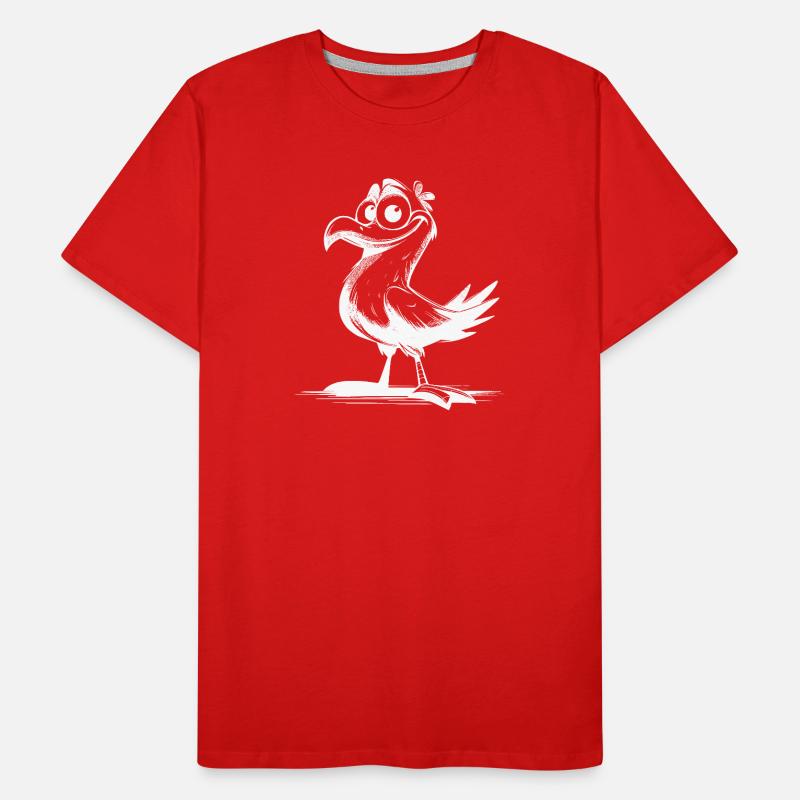 Oiseau comique rire garanti avec bec T-shirt bio Premium Homme