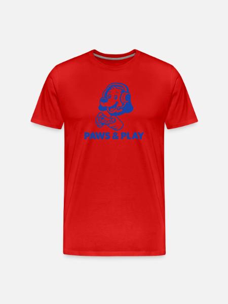 Retro Gaming Hamster Design - Men's Premium Organic T-Shirt - red