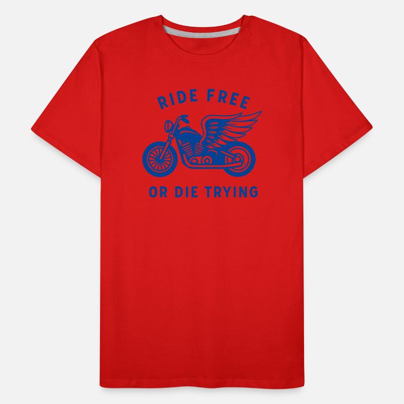 Balade à vélo ailée design gratuit T-shirt bio Premium Homme
