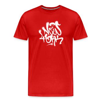 Graffiti Design New York Tagg - Men's Premium Organic T-Shirt - red - Front - Damien (186cm)
