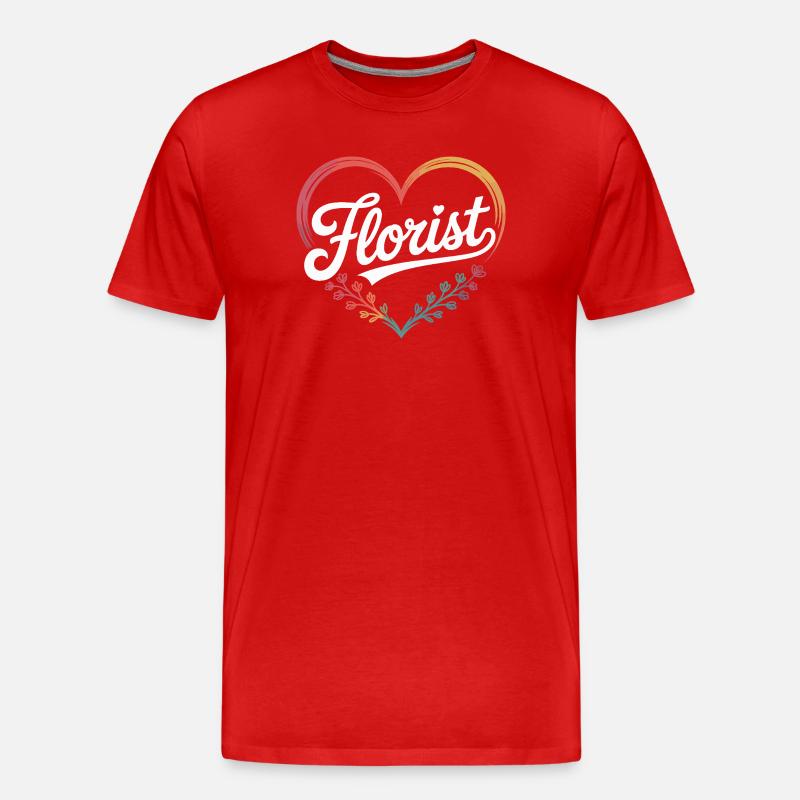 Florist - Männer Premium Bio T-Shirt - Rot