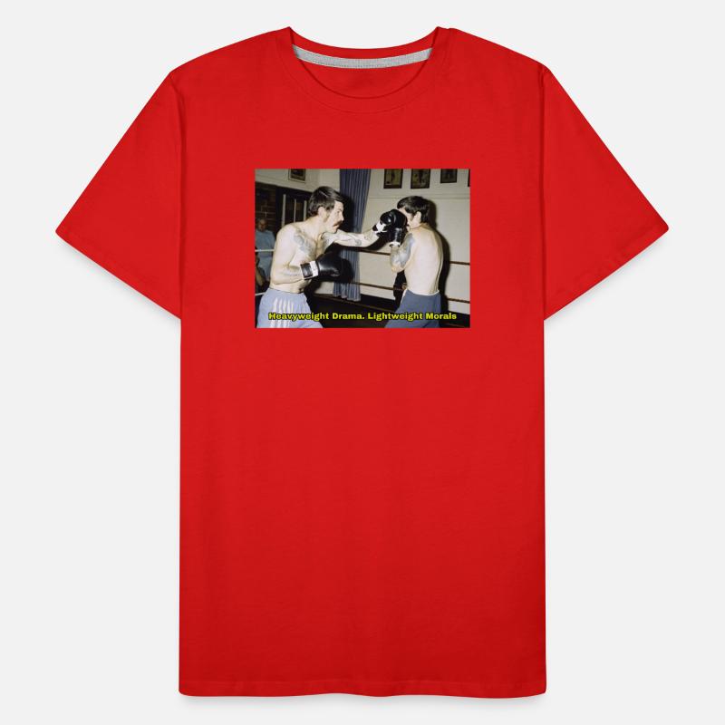 Match de boxe avec un message moral T-shirt bio Premium Homme