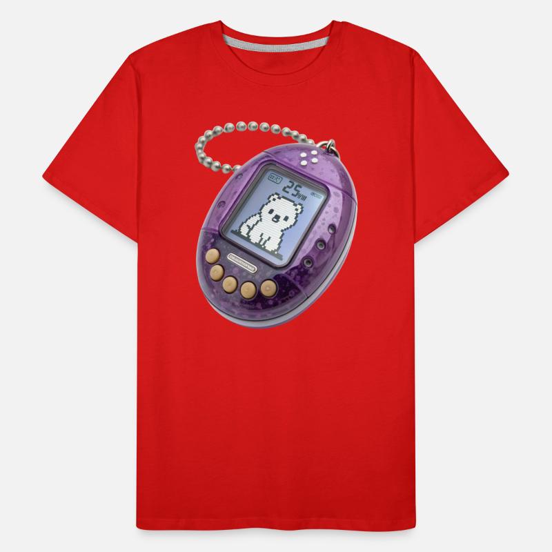 Cute Pixel Cat Alarm Clock Men's Premium Organic T-Shirt