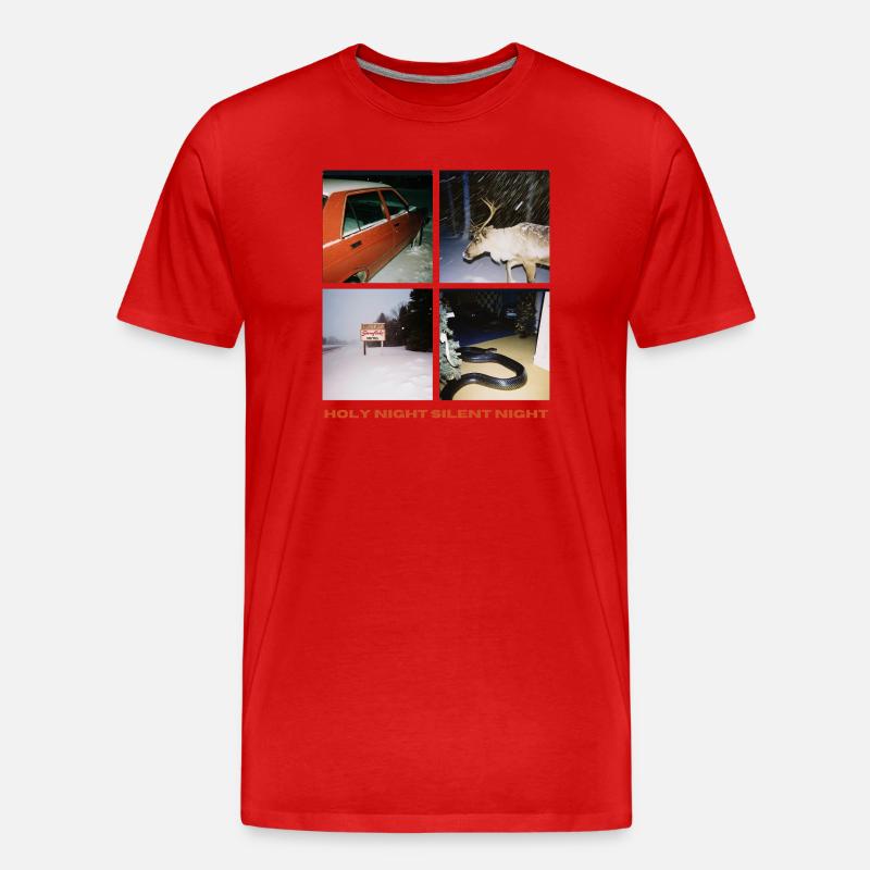 Stille Nächte Weihnachten - Männer Premium Bio T-Shirt - Rot
