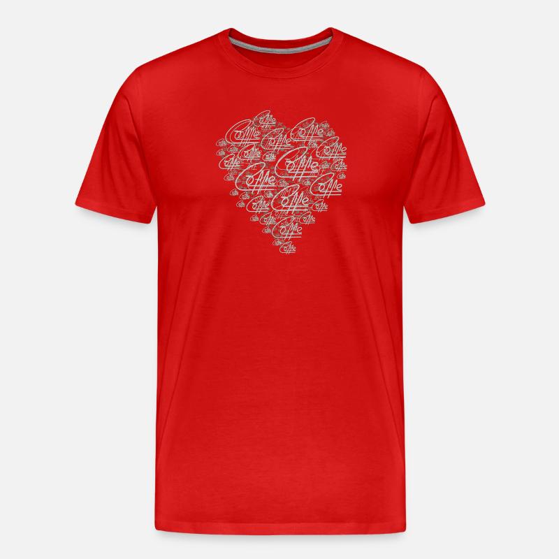 L’amour du café V3 - T-shirt bio Premium Homme - rouge