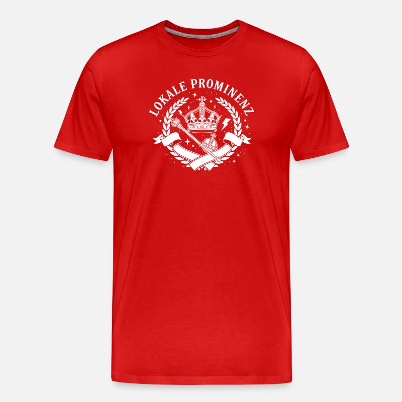 Lokale Prominenz - Männer Premium Bio T-Shirt - Rot