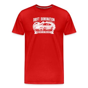 Drift Domination - T-shirt bio Premium Homme - rouge - Devant - Damien (186cm)