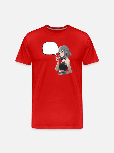 Speech Bubbles Noir Heroine CropTop - Men's Premium Organic T-Shirt - red