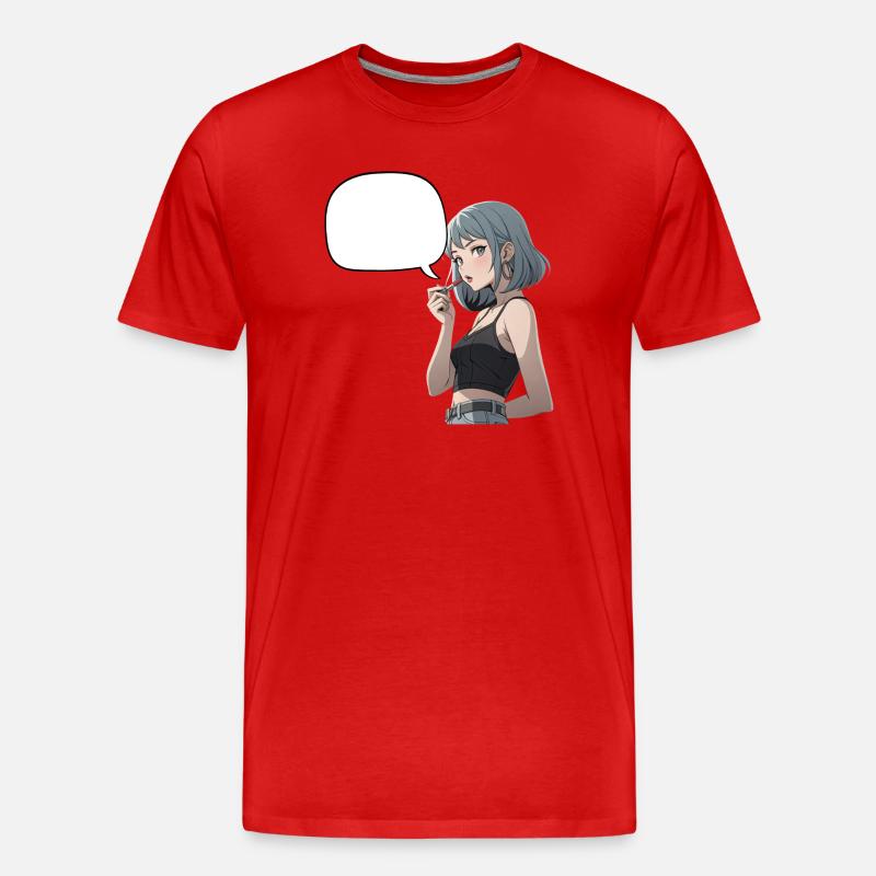 Sprechblasen Noirheldin CropTop - Männer Premium Bio T-Shirt - Rot