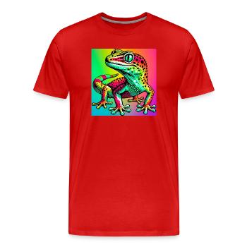 Gecko - Men's Premium Organic T-Shirt - red - Front - Damien (186cm)