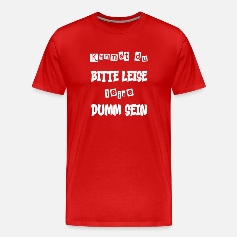 Lustiger Spruch - witziger Spruch - Männer Premium Bio T-Shirt - Rot