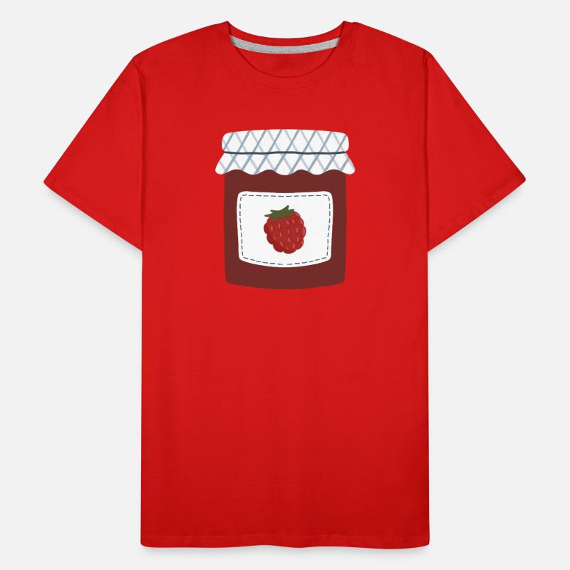 Beerenmarmeladenglas Illustration Männer Premium Bio T-Shirt