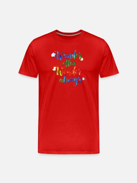Inspirierendes Aquarell-Typografie-Design - Männer Premium Bio T-Shirt - Rot