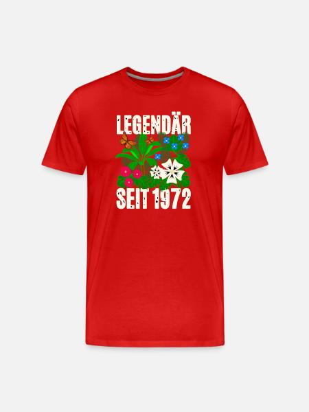 Legendary since 1972 Flowers - Men's Premium Organic T-Shirt - red