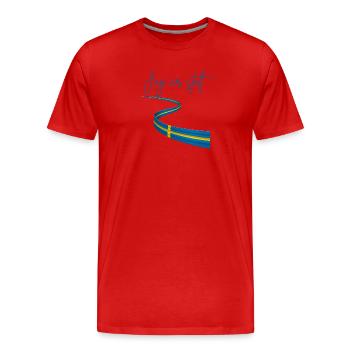 Swedish and proud of it - Men's Premium Organic T-Shirt - red - Front - Damien (186cm)