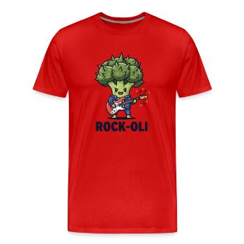 Brokko-Rocker - Männer Premium Bio T-Shirt - Rot - Vorne - Damien (186cm)