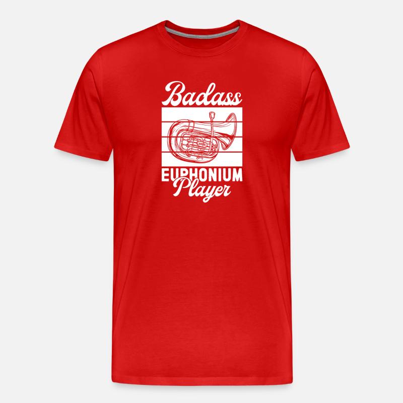 Baritone Player Badass Player Euphonium - Men's Premium Organic T-Shirt - red