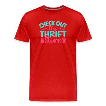 Acheteur d'occasions Découvrez mon magasin d'occasions - T-shirt bio Premium Homme - rouge - Devant - Damien (186cm)