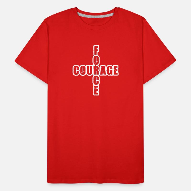 STRENGTH & COURAGE! Men's Premium Organic T-Shirt