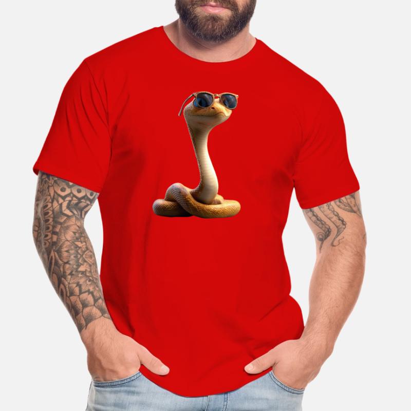 serpent, python, cobra, serpent à sonnettes, serpents T-shirt bio Premium Homme