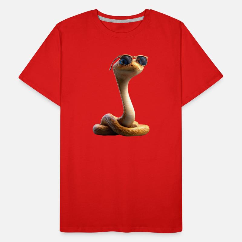 serpent, python, cobra, serpent à sonnettes, serpents T-shirt bio Premium Homme