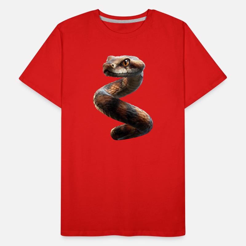 serpent, python, cobra, serpent à sonnettes, serpents T-shirt bio Premium Homme